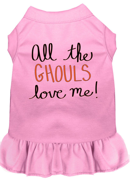 Halloween Pet, Dog & Cat Dress Screen Printed, "All The Ghouls Love Me"