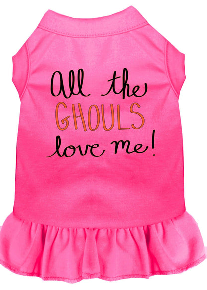 Halloween Pet, Dog & Cat Dress Screen Printed, "All The Ghouls Love Me"