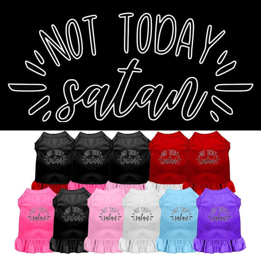 Pet Dog & Cat Dress Screen Printed, "Not Today Satan"