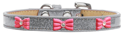 Dog, Puppy & Pet Widget Ice Cream Collar, "Pink Glitter Bow"