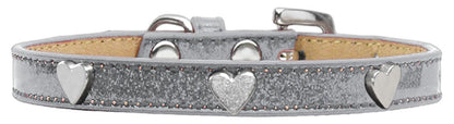 Dog, Puppy & Pet Widget Ice Cream Collar, "Silver Heart"