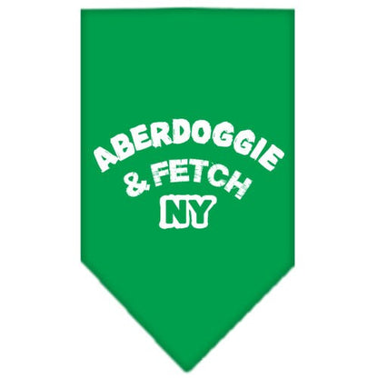 Pet and Dog Bandana Screen Printed, "Aberdoggie & Fetch NY"