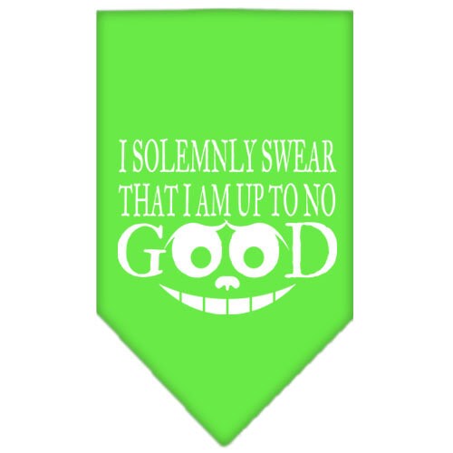 Pet and Dog Bandana Screen Printed, "I Solemnly Swear That I Am Up To No Good"
