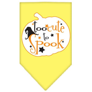 Halloween Pet and Dog Bandana Screen Printed, "Too Cute To Spook"