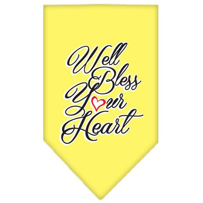 Pet and Dog Bandana Screen Printed, "Well Bless Your Heart"