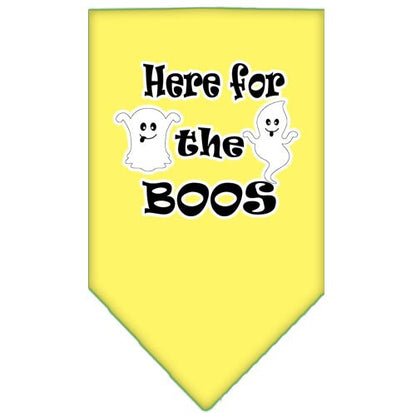 Halloween Pet and Dog Bandana Screen Printed, "Here For The Boos"