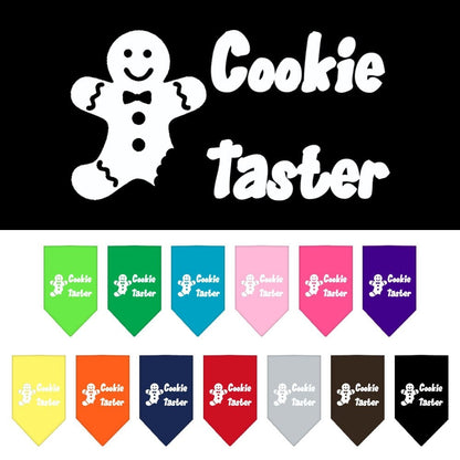 Christmas Pet and Dog Bandana Screen Printed, "Cookie Taster"