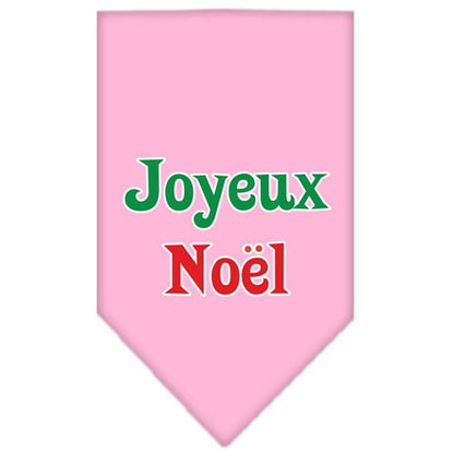 Christmas Pet and Dog Bandana Screen Printed, "Joyeux Noel"