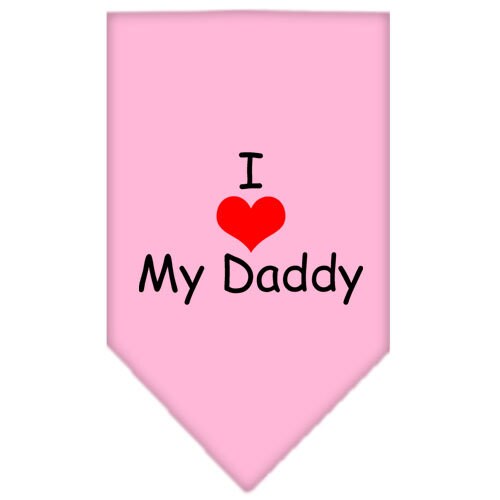 Pet and Dog Bandana Screen Printed, "I Love My Daddy"