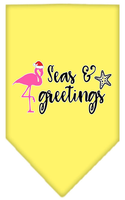 Christmas Pet and Dog Bandana Screen Printed, "Seas & Greetings"