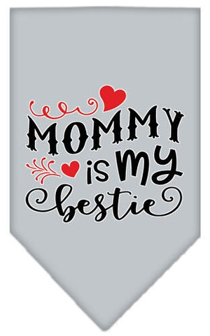 Pet and Dog Bandana Screen Printed, "Mommy Is My Bestie"
