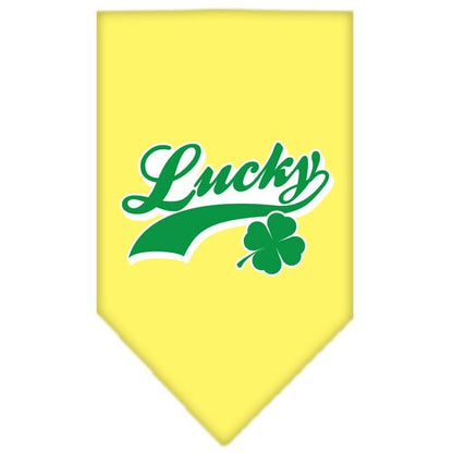 Pet and Dog Bandana Screen Printed, "Lucky Swoosh"