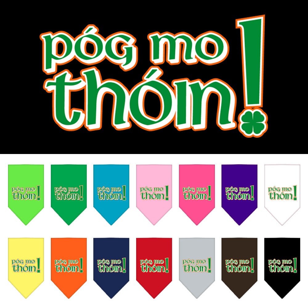 Pet and Dog Bandana Screen Printed, "Pog Mo Thoin"