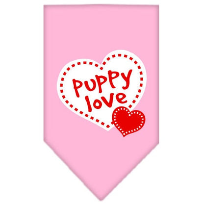 Pet and Dog Bandana Screen Printed, "Puppy Love"