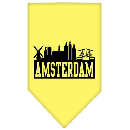 Pet and Dog Bandana Screen Printed, "Amsterdam Skyline"