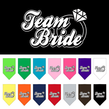 Pet and Dog Bandana Screen Printed, "Team Bride"