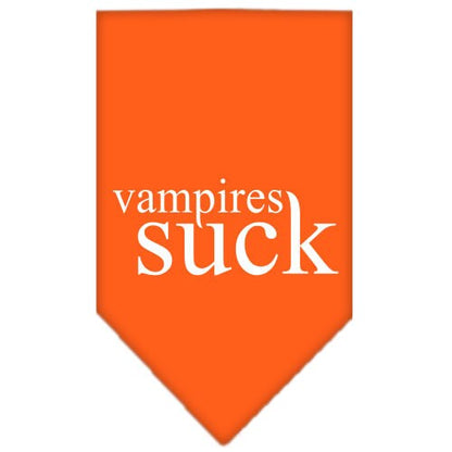 Halloween Pet and Dog Bandana Screen Printed, "Vampires Suck"