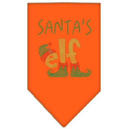 Christmas Pet and Dog Bandana Rhinestone, "Santa's Elf"