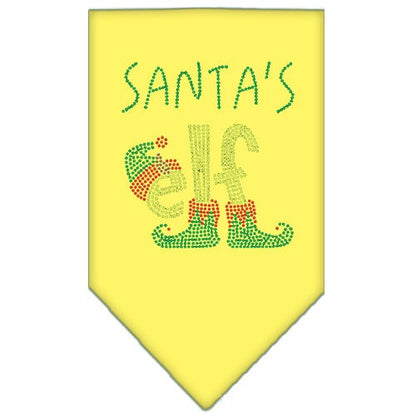 Christmas Pet and Dog Bandana Rhinestone, "Santa's Elf"