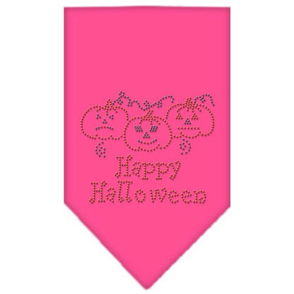 Halloween Pet and Dog Bandana Rhinestone, "Happy Halloween"