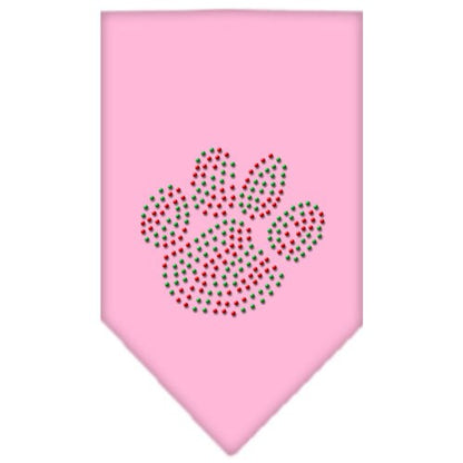 Christmas Pet and Dog Bandana Rhinestone, "Christmas Paw"