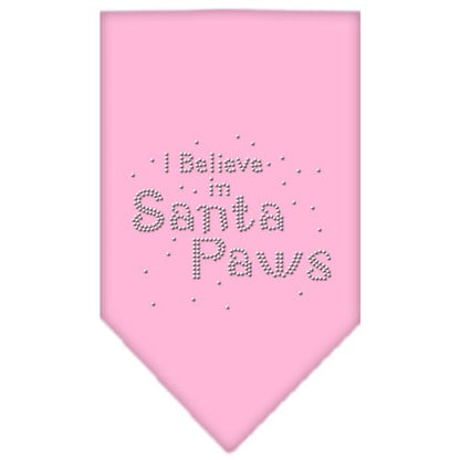 Christmas Pet and Dog Bandana Rhinestone, "I Believe In Santa Paws"