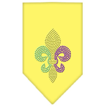 Pet and Dog Bandana Rhinestone, "Mardi Gras Fleur De Lis"