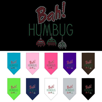 Christmas Pet and Dog Bandana Rhinestone, "Bah Humbug"