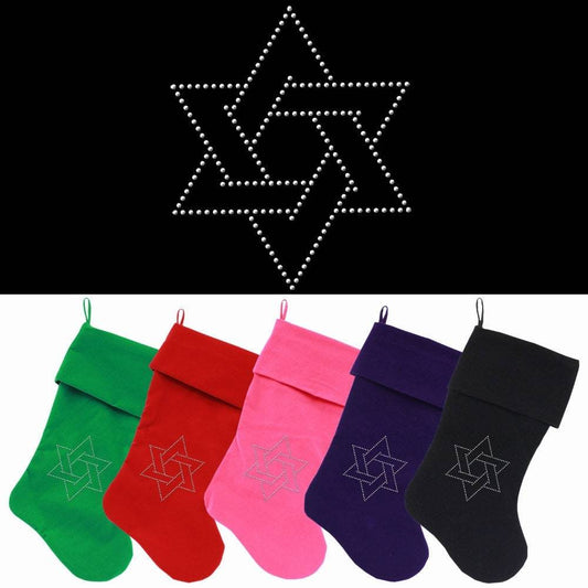 Hanukkah Stocking Rhinestone, "Star of David"