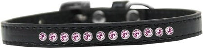 Dog, Puppy & Pet Fashion Collar, "Light Pink Crystal Rimsets"