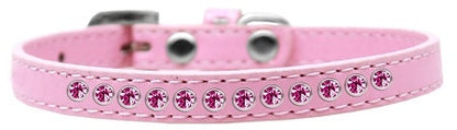 Dog, Puppy & Pet Fashion  Collar, "Bright Pink Crystal Rimsets"