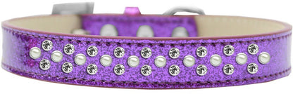 Dog, Puppy & Pet Ice Cream Collar, "Pearl and Clear Crystal Rimsets Sprinkles"