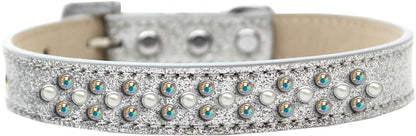 Dog, Puppy & Pet Ice Cream Collar, "Pearl and Aurora Borealis Crystal Rimsets Sprinkles"