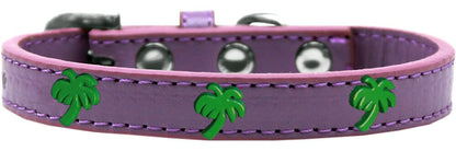 Dog, Puppy & Pet Widget Fashion Collar, "Green Palm Tree"