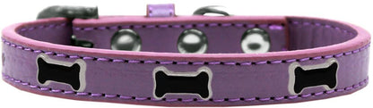 Dog, Puppy & Pet Widget Fashion Collar, "Black Bone"