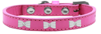 Dog, Puppy & Pet Widget Fashion Collar, "White Bow"