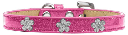 Dog, Puppy & Pet Widget Ice Cream Collar, "Silver Flower"