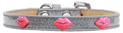 Dog, Puppy & Pet Widget Ice Cream Collar, "Pink Glitter Lips"