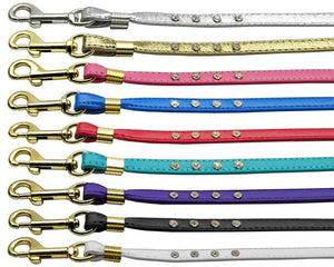 Dog, Puppy & Pet Leash, "Clear Crystal Rhinestones" (Available with Gold or Silver hardware)