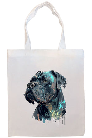Canvas Tote Bag, Zippered With Handles & Inner Pocket, "Cane Corso"