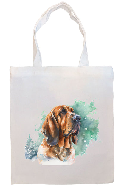 Canvas Tote Bag, Zippered With Handles & Inner Pocket, "Bloodhound"