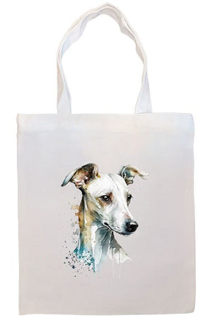 Canvas Tote Bag, Zippered With Handles & Inner Pocket, "Greyhound"