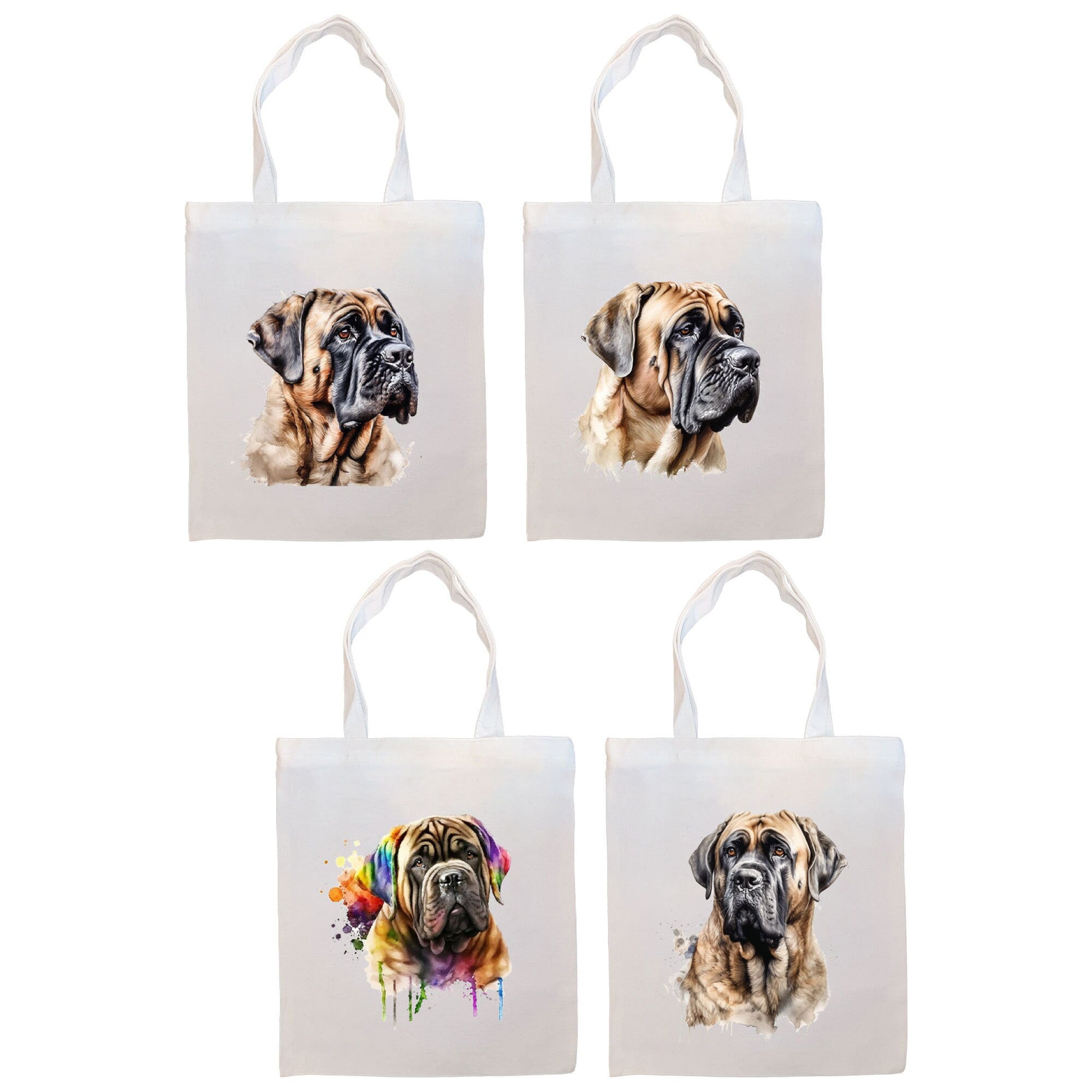 Canvas Tote Bag, Zippered With Handles & Inner Pocket, &quot;Mastiff&quot;