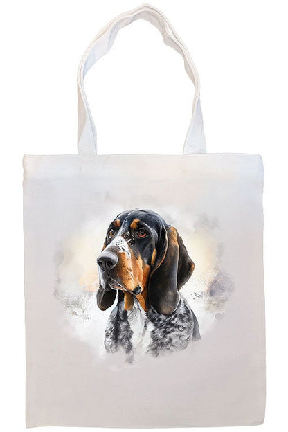 Canvas Tote Bag, Zippered With Handles & Inner Pocket, "Coonhound"