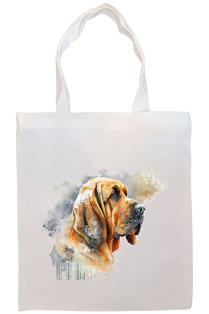Canvas Tote Bag, Zippered With Handles & Inner Pocket, "Bloodhound"