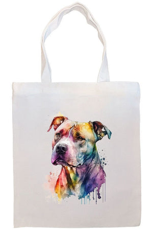 Canvas Tote Bag, Zippered With Handles & Inner Pocket, "Pit Bull"