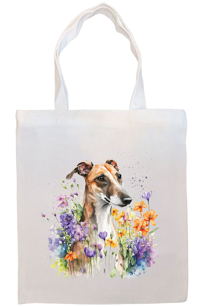 Canvas Tote Bag, Zippered With Handles & Inner Pocket, "Whippet"