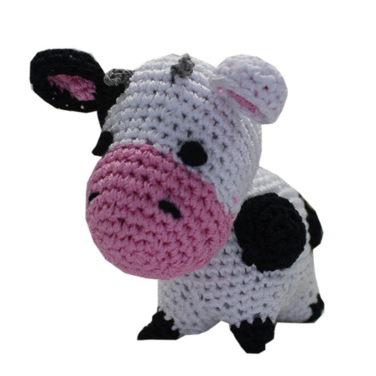 Knit Knacks Organic Cotton Pet, Dog & Cat Toy, "Molly Moo The Cow"