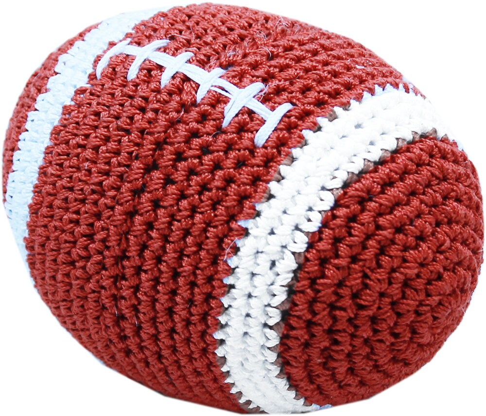 Knit Knacks Organic Cotton Pet & Dog Toys, "Sports Group" (Choose from Soccer or Football)