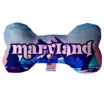 Pet & Dog Plush Bone Toys, "Maryland State Options" (Available in different pattern options)